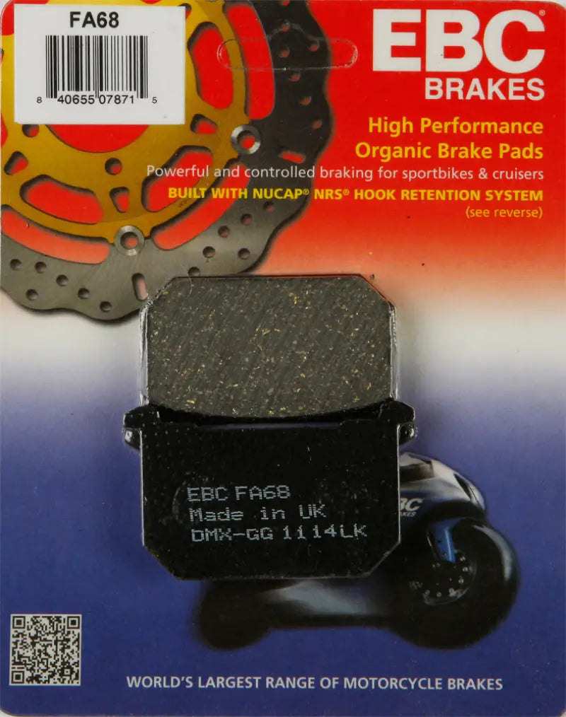 FA68 Brake Pads Fa68 Organic - Standard