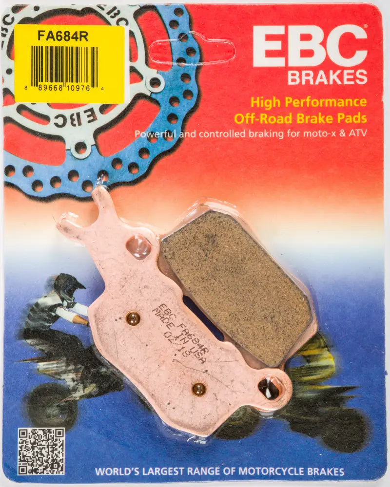 FA684R Brake Pads for motorcycles, featuring durable sintered R Series material