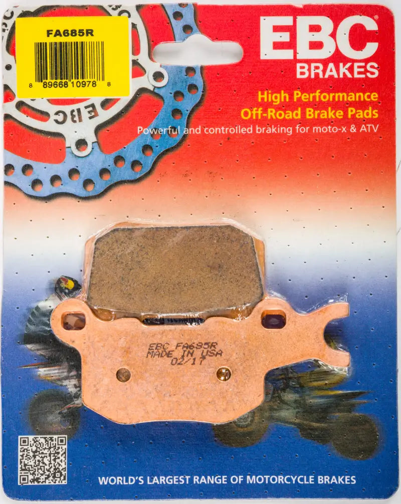 EBC off-road brake pads FA685R Sintered R Series for top-notch braking performance