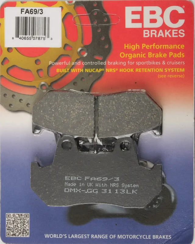 FA69/3 Brake Pads Fa69/3 Organic - Standard