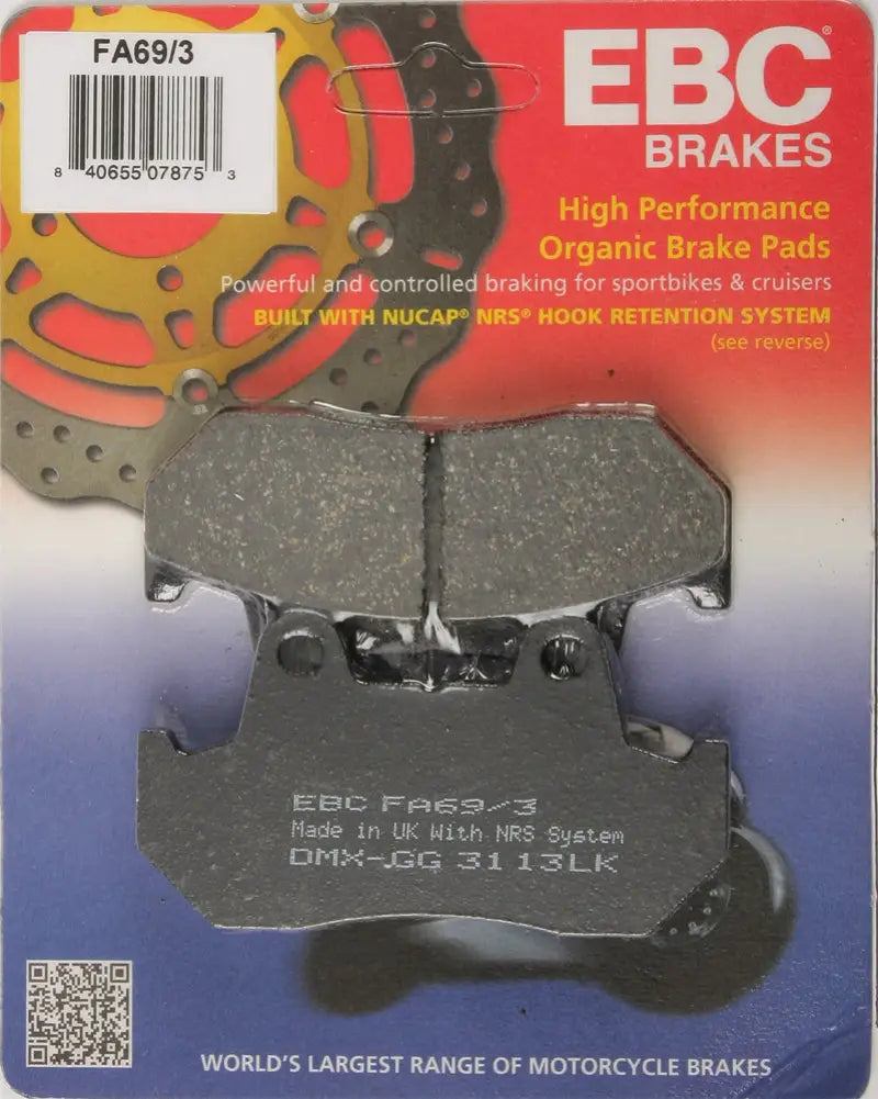 FA69/3 Brake Pads Fa69/3 Organic - Standard