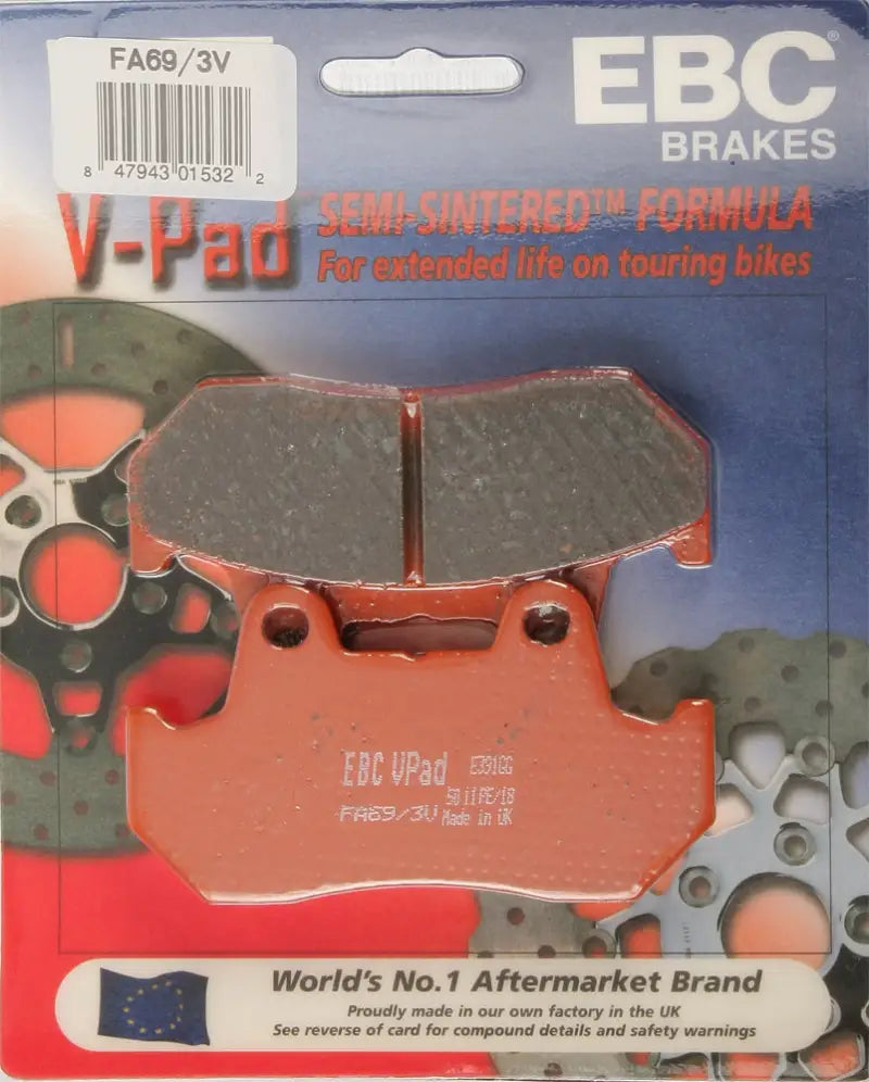 FA69/3V Brake Pads Fa69/3v Semi Sintered V Series - Semi-Sintered