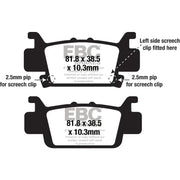 Brake pad diagram with dimensions for FA703SV Severe Duty SV Series Brake Pads