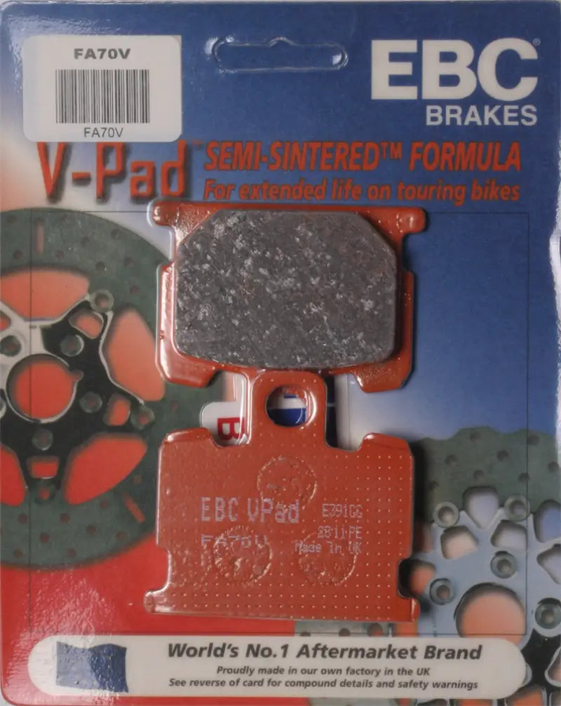 EBC V-Pad semi-sintered brake pads for touring bikes FA70V brake pads FA70V series