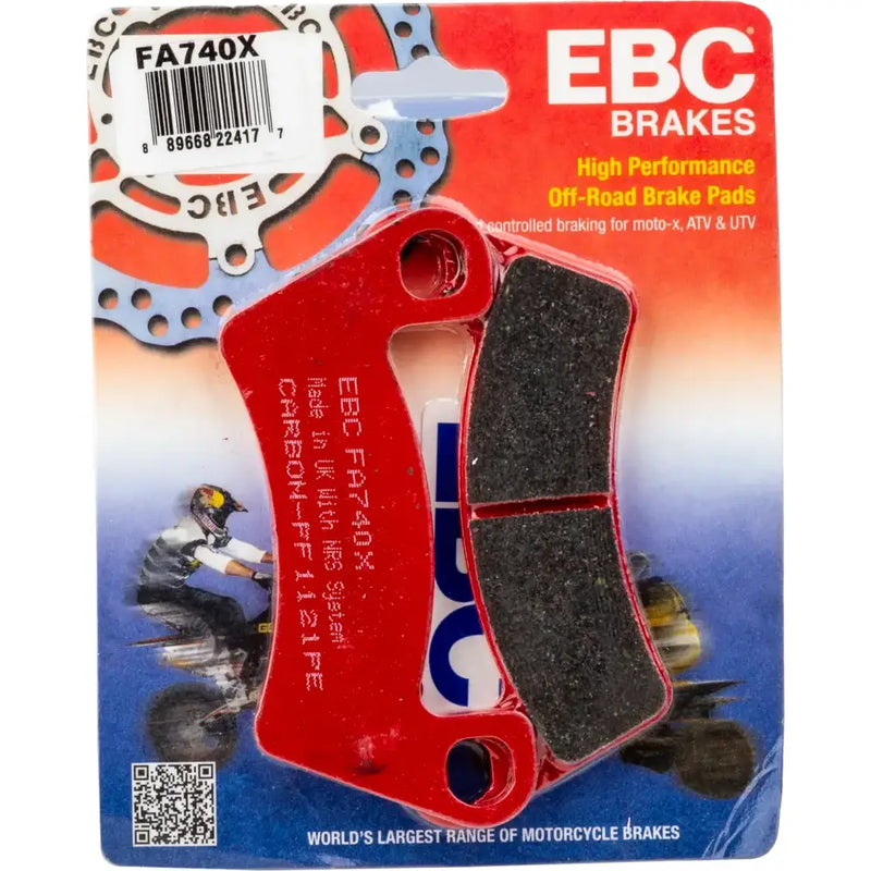 EBC Brakes FA740X High Performance Carbon X Series Off-Road Brake Pads for Moto-X, ATV, and UTV.