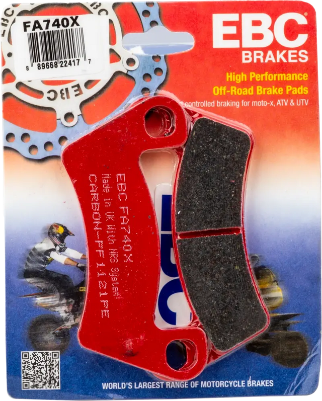 EBC Brakes FA740X High Performance Carbon X Series Off-Road Brake Pads for Moto-X, ATV, and UTV.