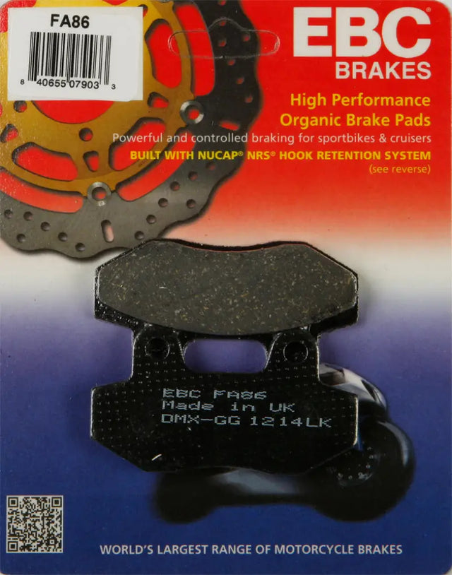FA86 Brake Pads Fa86 Organic - Standard
