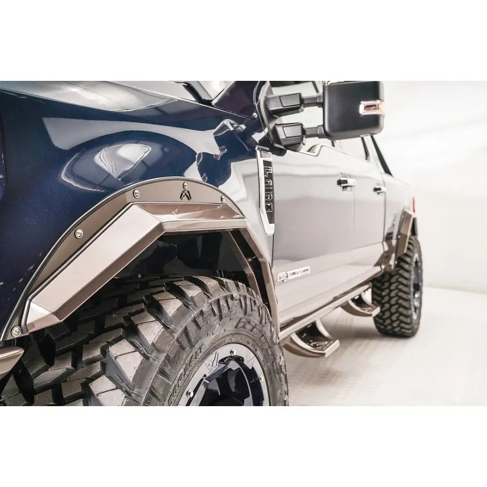 FAB Fours Aggressive Stance Fender Flare TF4110-B - 17 Frd SD Opn FN Flre BR