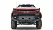 2019 Chevy 1500 with Fab Fours Matrix Front Bumper model CS19-X4051-1 showcasing rugged design and enhanced protection.