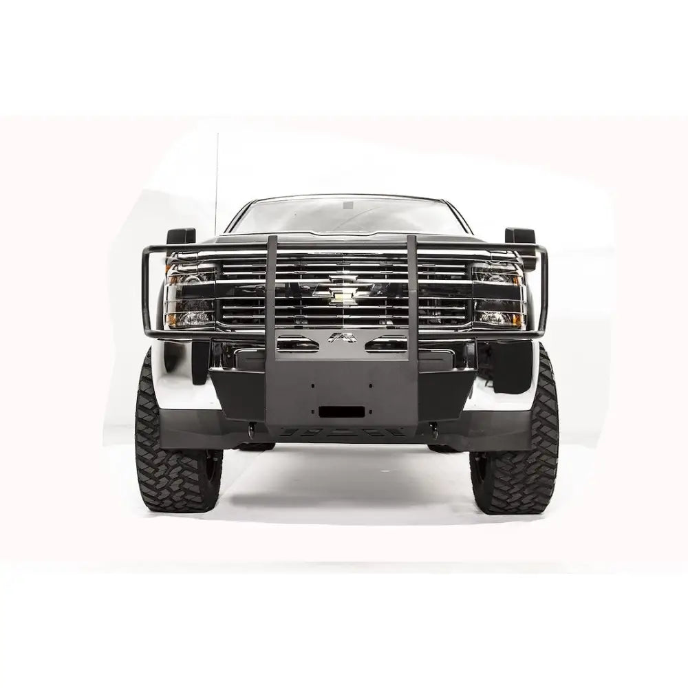 FAB Fours GM15-N3070-1 Fully welded, one piece winch mount - Black
