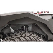 Fab Fours JL1002-1 18 Jp Jl Inner Fender on a Jeep Wrangler with rugged tire and enhanced protection.