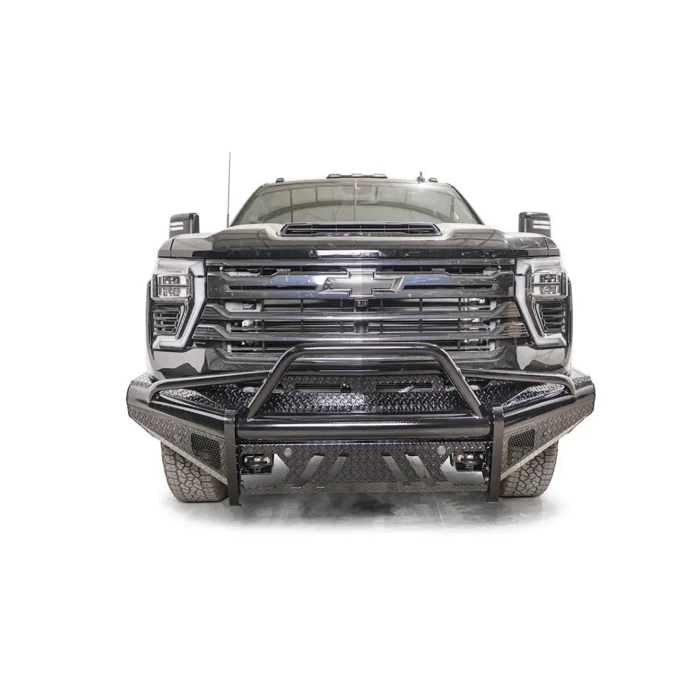 FAB Fours Sensor Compatible Bumper CH24-S6162-1 - Black Steel Front