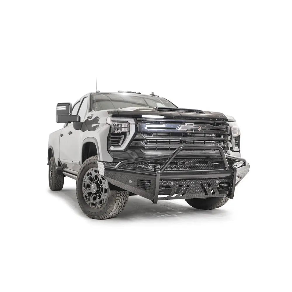 FAB Fours Sensor Compatible Bumper CH24-S6162-1 - Black Steel Front