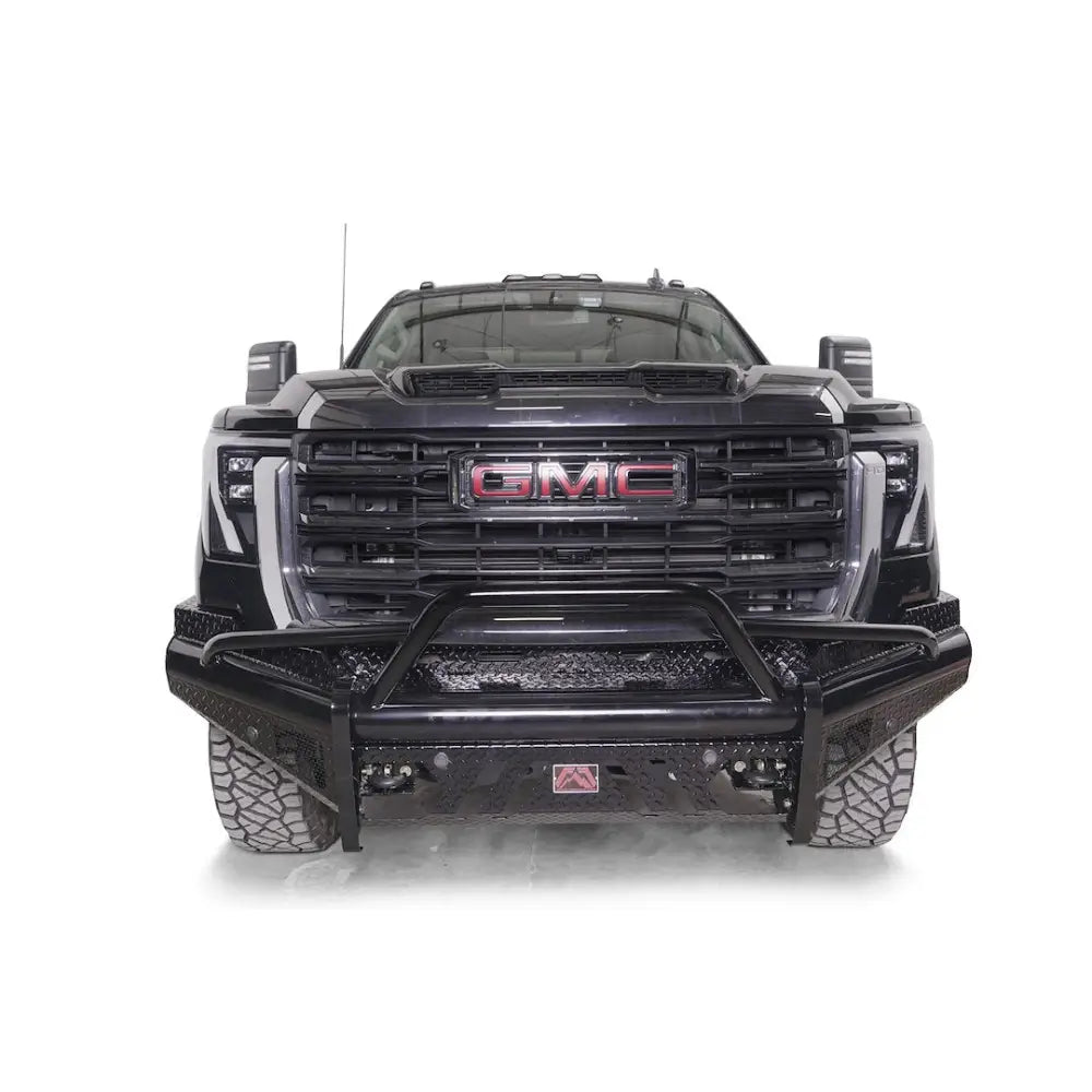 FAB Fours Accepts Factory Fog Lights Bumper GM24-S6262-1 - Black 2024 Gmc HD Steel Sensor Fron