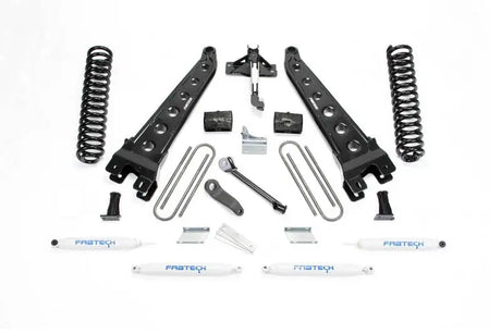 Ford F350 6in radius arm suspension lift kit with performance shocks for off-road upgrades