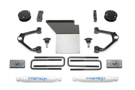 Complete vehicle suspension lift kit with 4in budget UCA and rear shocks for GM K1500