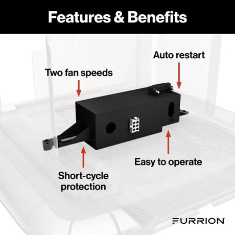 FACC10ESSA-BL Furrion Llc Furrion Chill HE Single-Zone RV Air Conditioner Features & Benefits: Two fan speeds, Auto restart, Short-cycle protection, Easy to operate. Inside RV, RV Parts Shop, Exterior Parts & Accessories, AVADA - Best Sellers, Marine Maintenance.