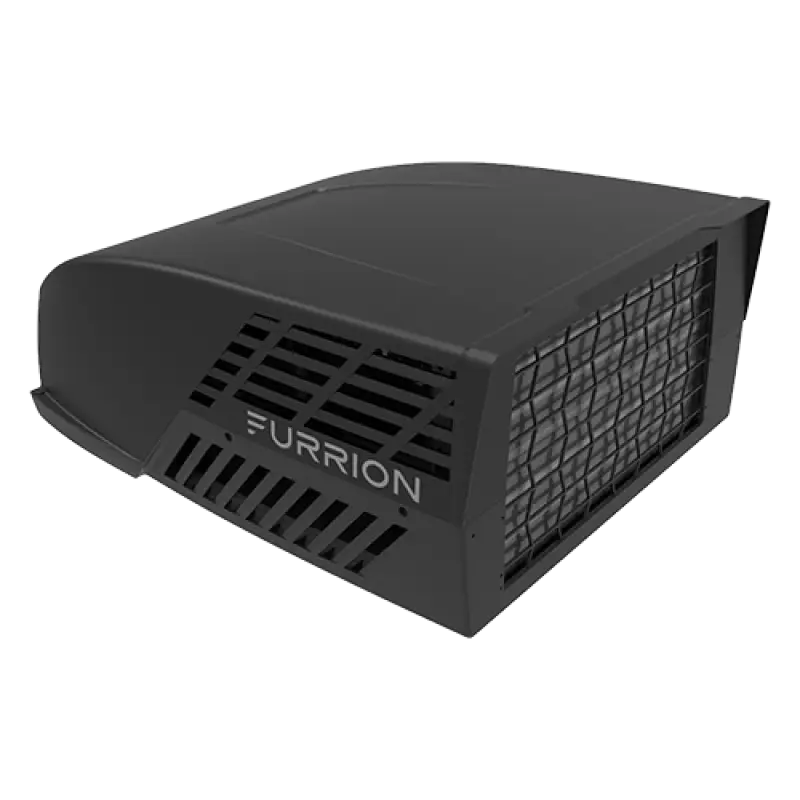 Black Furrion Chill HE AC 15K BTU unit, powerful and sleek design, ideal for RV, automotive, powersports, off-road, marine, and exterior use, perfect for truck accessories, interior comfort, truck bed cooling, and RV parts, Inside RV,RV Parts Shop,Exterior Parts & Accessories,RV Appliances RV Air Conditioner RV Refer,AVADA - Best Sellers,Marine Maintenance