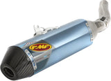 Blue FMF motorcycle exhaust with carbon fiber end cap for Kaw KX450F’11 Car Cap style