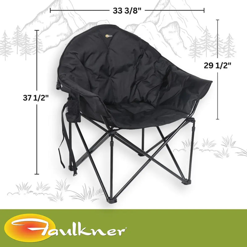 Faulkner 49570H Camping Chair - Black