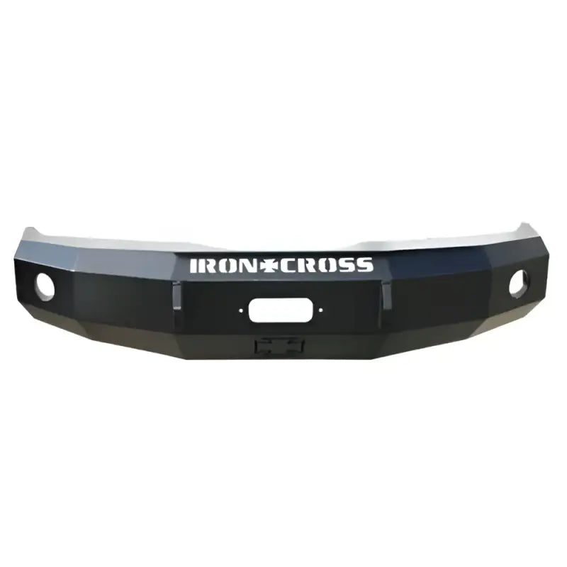 FB-1400 Ironcross Ford Bronco front bumper in black with silver accents