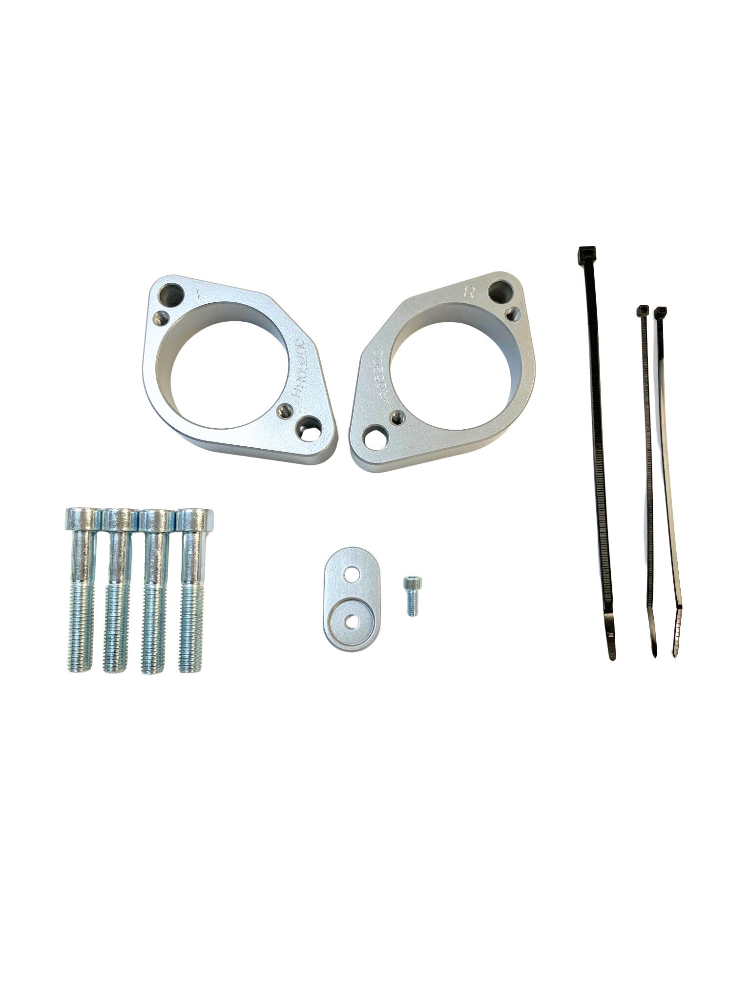 Helibars Handlebars HR05200 - Silver Handlebar Risers