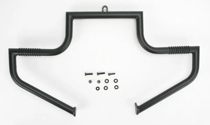 Black engine guard with hardware for FB102-1 FLH Touring 97-Up motorcycle racing style