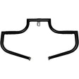 Black motorcycle engine guard FB116-1 Lindby with corrugated sections for Softail
