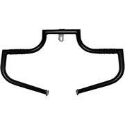 Black motorcycle engine guard FB116-1 Lindby with corrugated sections for Softail