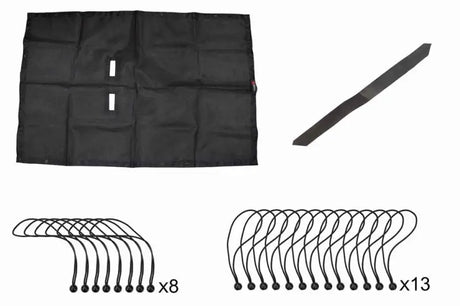 Black cargo organizer with straps for FB51334 Fishbone Sun Shade and sun protection