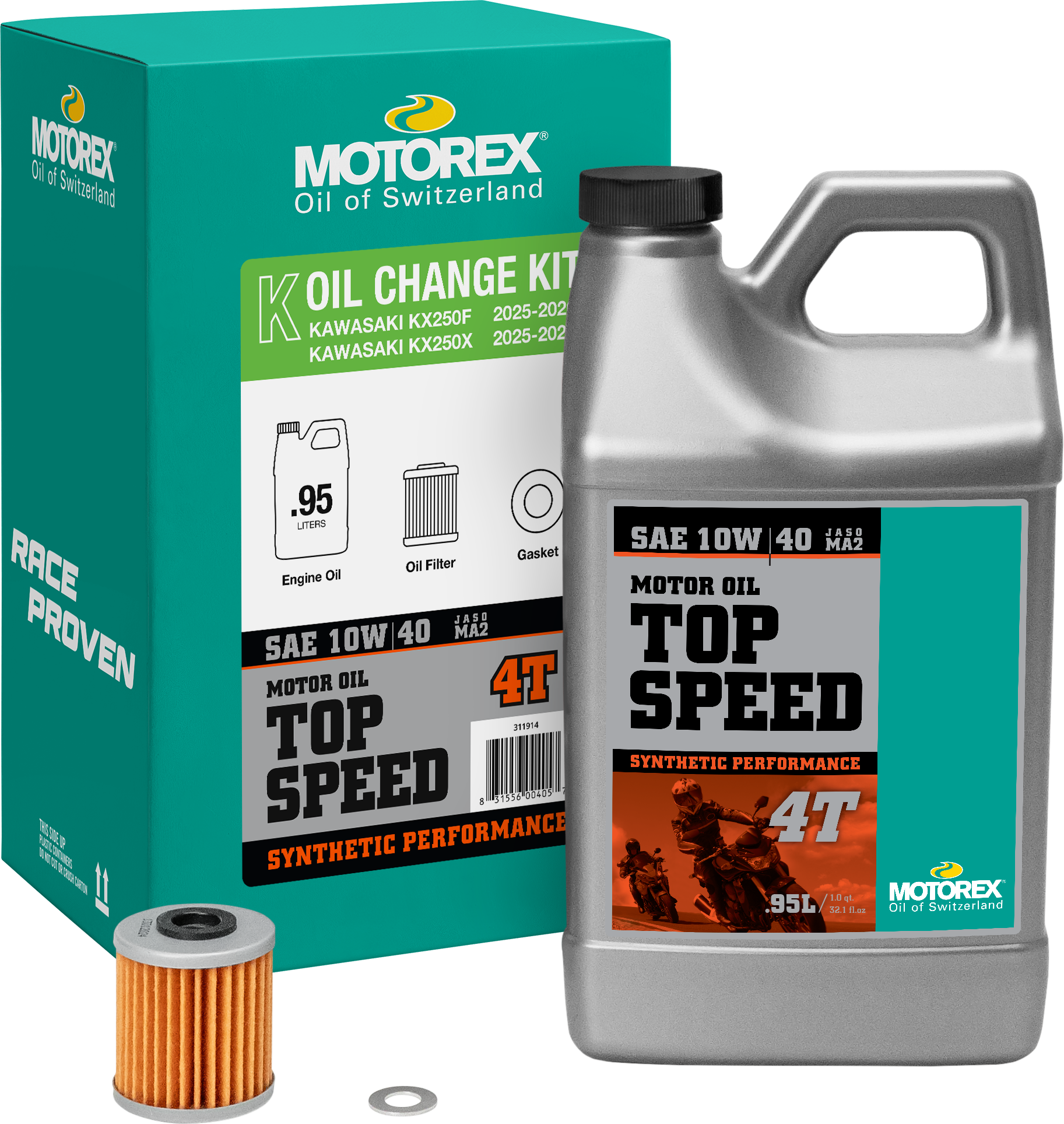 Motorex Motorex Top Speed Oil Change Kit Chemicals 311915 - 0.95L 10W40