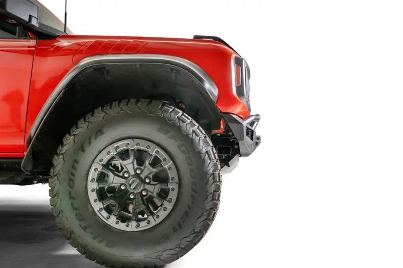 FBR22-D5752-1 Fab Fours Vengeance Front on a rugged off-road vehicle, showcasing its high-quality construction and aggressive design.