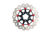 Gbrakes Wave Colored Brake Rotors Gbdu077 - Black Red Rotor 11.5 Floating FR Buttons