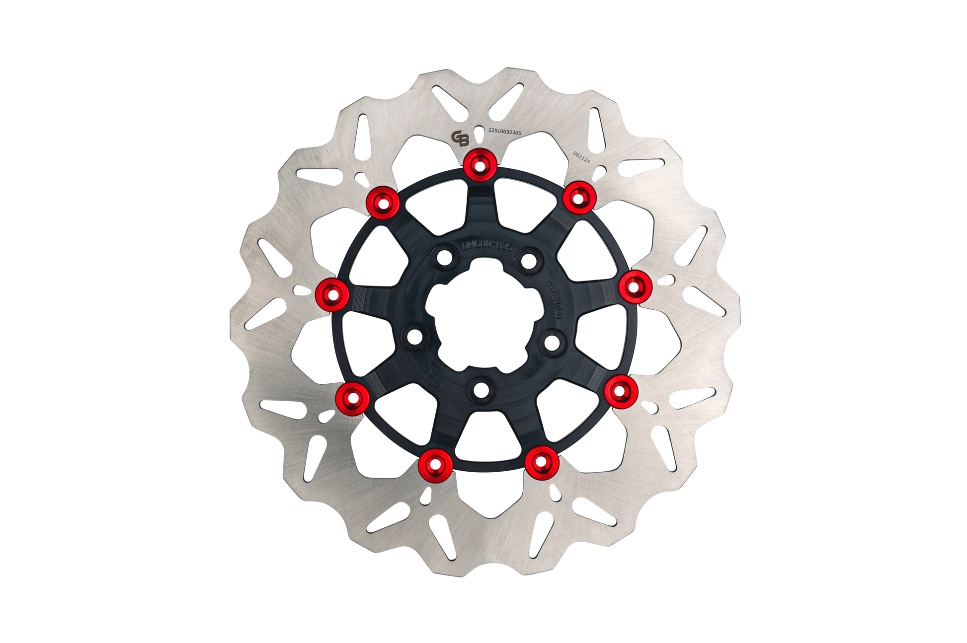 Gbrakes Wave Colored Brake Rotors Gbdu077 - Black Red Rotor 11.5 Floating FR Buttons