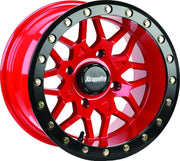 DragonFire Racing 523210 DragonFire Racing Typhon Wheel 15X10 4/156 5+5 +0 Machined Red - 523210