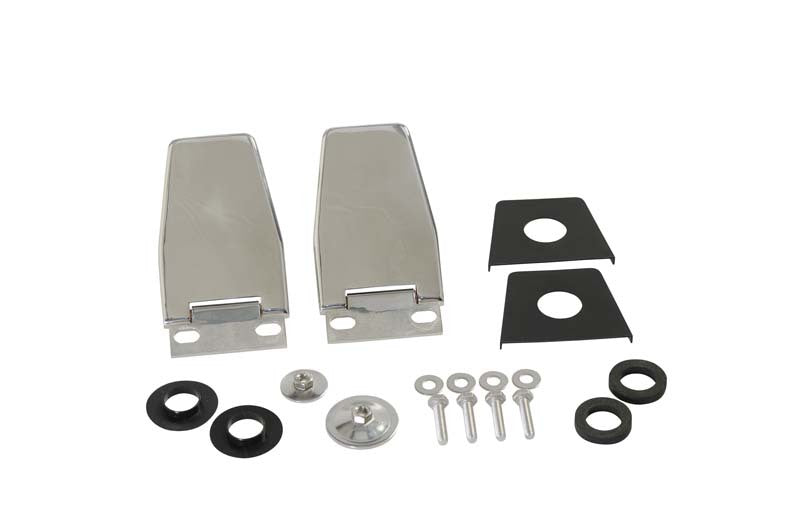 Kentrol 30516 Kentrol 87-06 Jeep Wrangler TJ/YJ Hardtop Liftgate Hinge Pair - Polished Silver