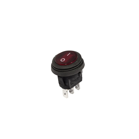 KC HiLiTES Illuminated LED 10A Round Rocker Light Switch - Red - 3113