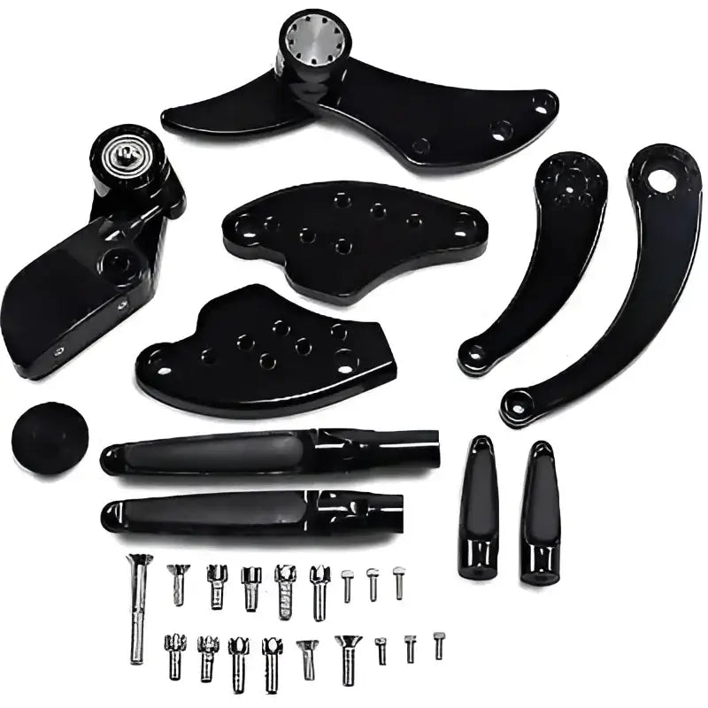Black motorcycle footboard mounting kit for Softail Forward FCK-S18A-FR by Hawg Halters
