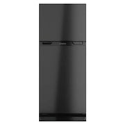 Furrion Llc 10 Cu.Ft DC left hinge refrigerator in black finish, optimal for RV and marine kitchens.