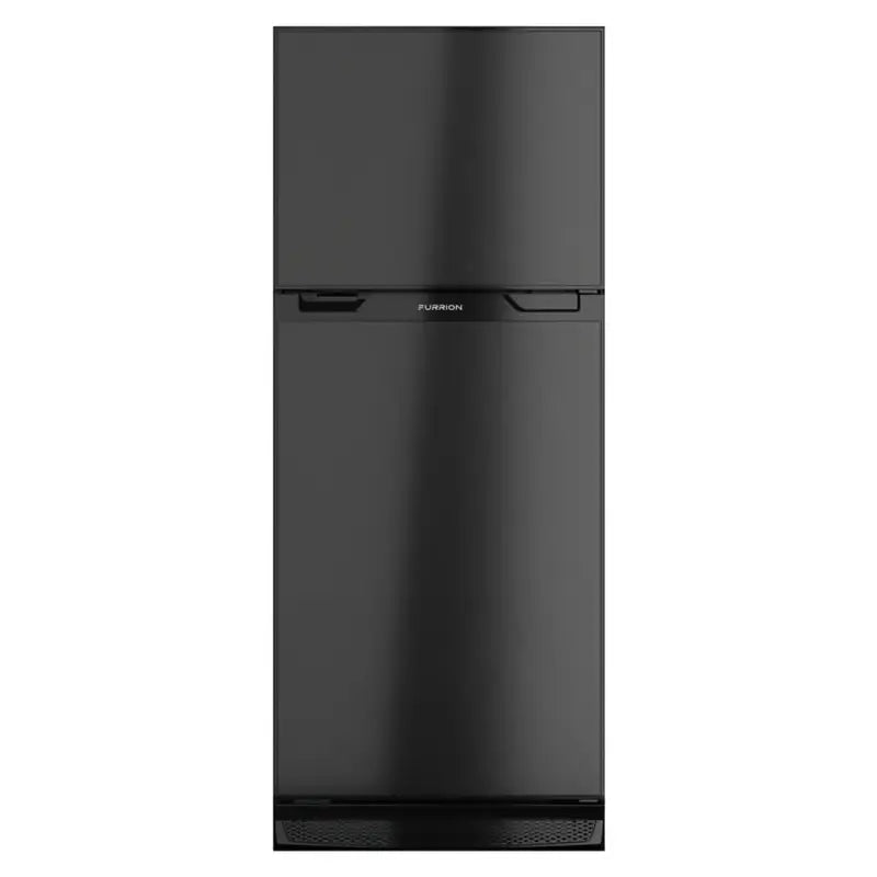 Furrion Llc 10 Cu.Ft DC left hinge refrigerator in black finish, optimal for RV and marine kitchens.