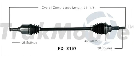FD-8157 Trakmotive New Cv Axle - Shaft