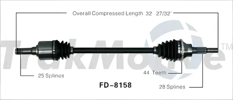 FD-8158 Trakmotive New Cv Axle - Shaft