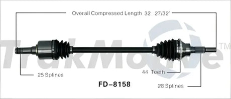 FD-8158 Trakmotive New Cv Axle - Shaft