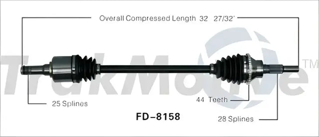 FD-8158 Trakmotive New Cv Axle - Shaft