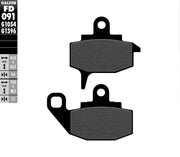 Dark gray brake pads with black backings for FD091G1054 semi metallic brake pads