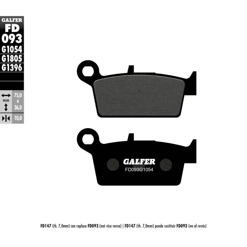 FD093G1054 Brake Pads Semi Metallic Fd093g1054 - Semi-Metallic