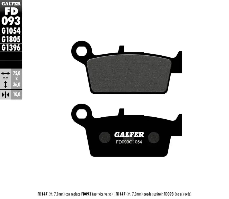 FD093G1054 Brake Pads Semi Metallic Fd093g1054 - Semi-Metallic