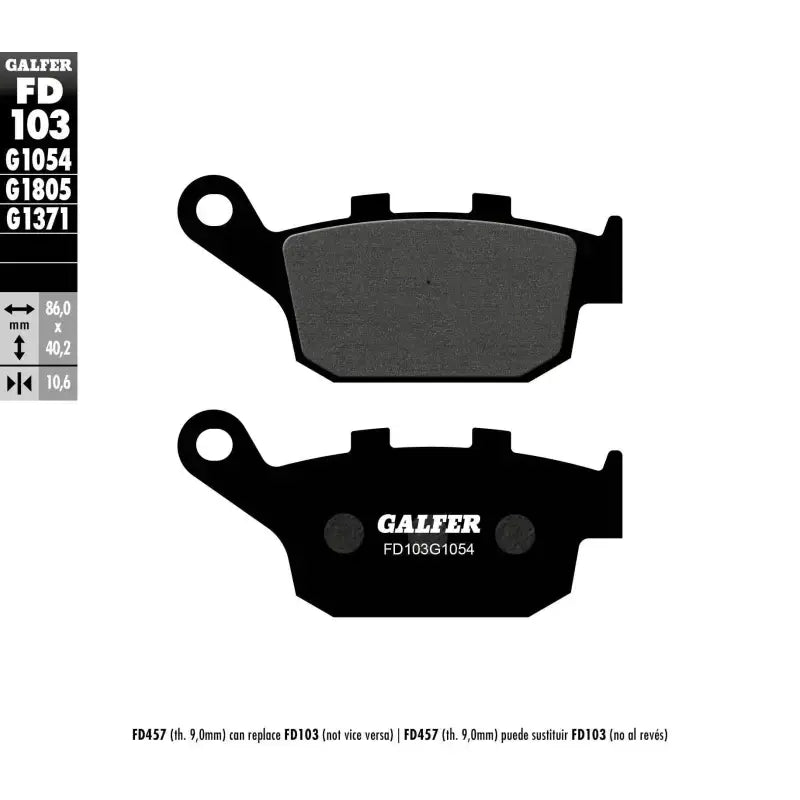 FD103G1054 Brake Pads Semi Metallic Fd103g1054 - Semi-Metallic