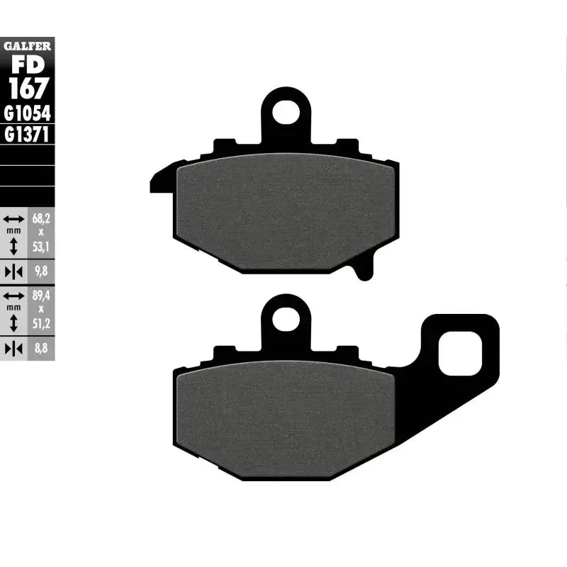 FD167G1054 Brake Pads Semi Metallic Fd167g1054 - Semi-Metallic