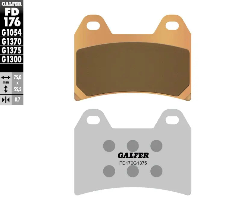 GALFER FD176G1375 Brake Pads Sintered Ceramic Fd176g1375